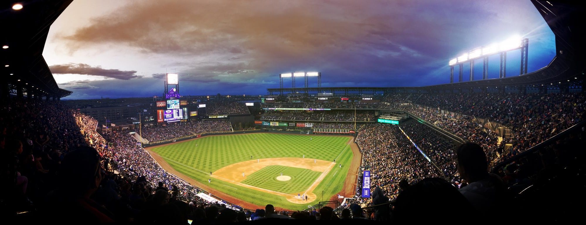 baseball game stadium crowd