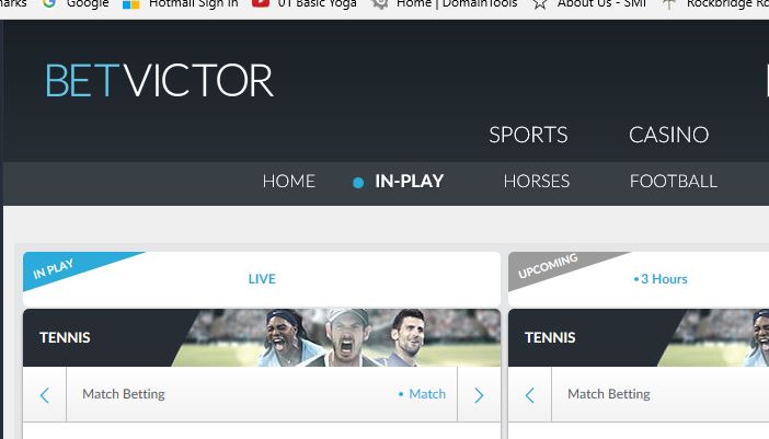 BetVictor Inplay Betting