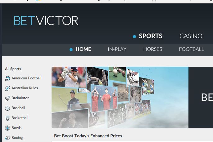 BetVictor Sports Bet Types